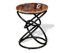 Mesa auxiliar de madera maciza reciclada
