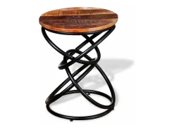 Mesa auxiliar de madera maciza reciclada