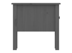 Mesa auxiliar de madera maciza de pino gris 50x50x49 cm