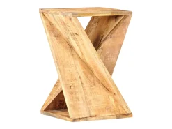 Mesa auxiliar de madera maciza de mango 35x35x55 cm