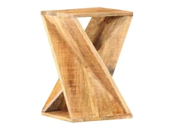 Mesa auxiliar de madera maciza de mango 35x35x55 cm