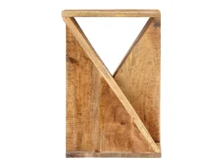 Mesa auxiliar de madera maciza de mango 35x35x55 cm
