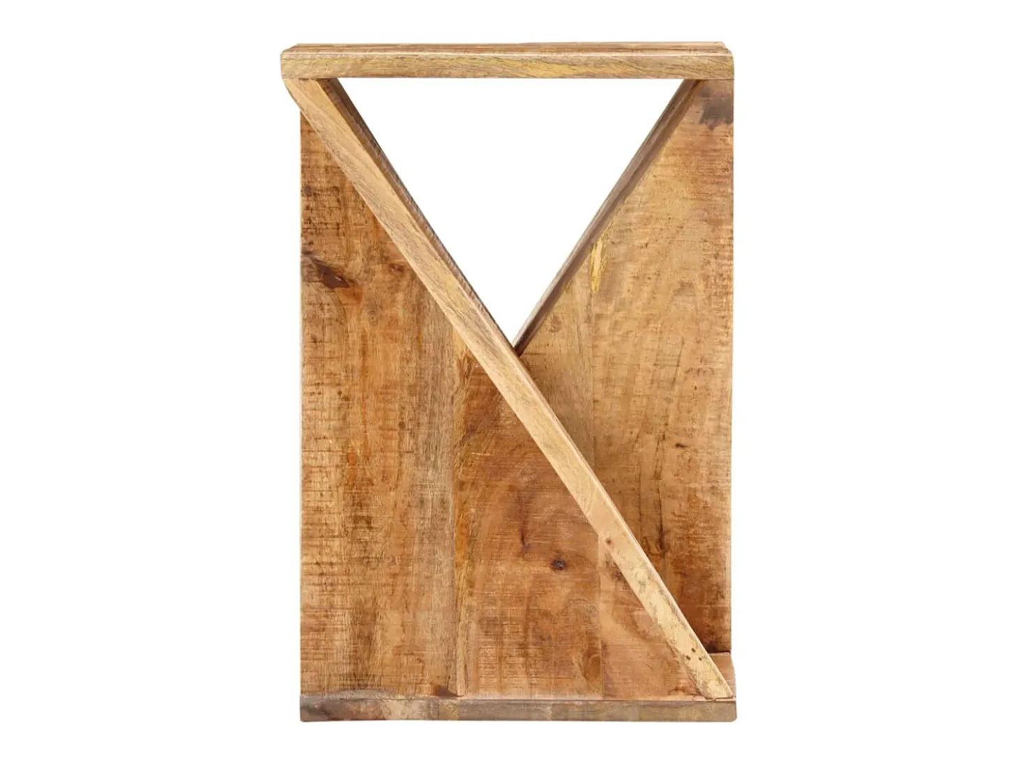 Mesa auxiliar de madera maciza de mango 35x35x55 cm