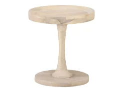Mesa auxiliar de madera maciza de mango Ø40x45 cm