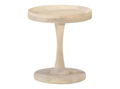 Mesa auxiliar de madera maciza de mango Ø40x45 cm
