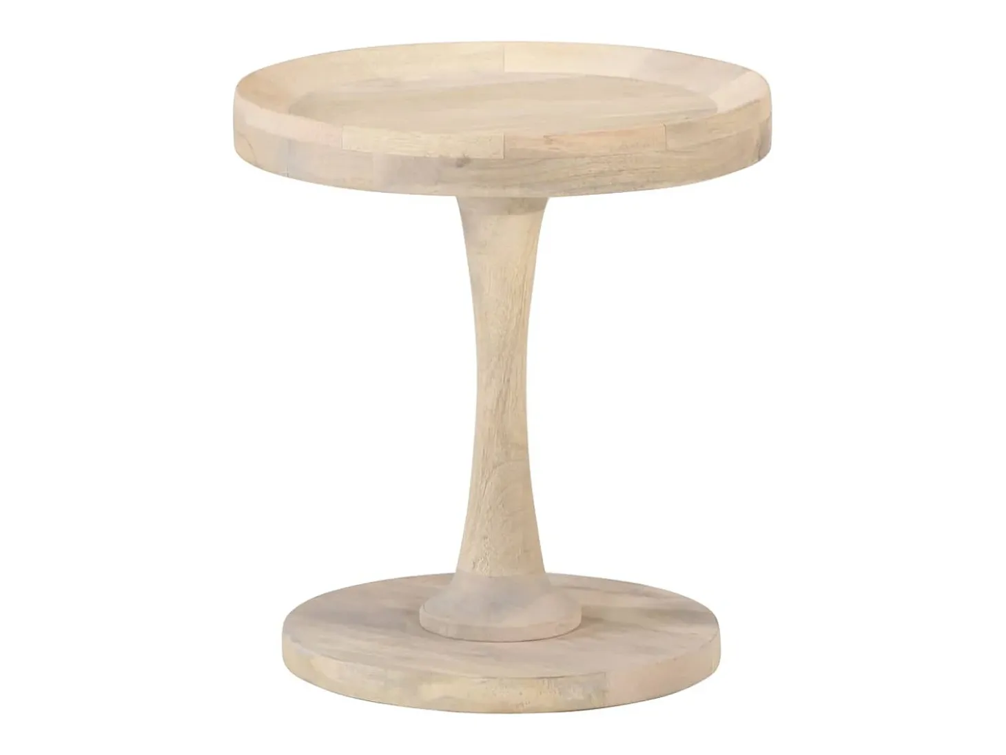 Mesa auxiliar de madera maciza de mango Ø40x45 cm
