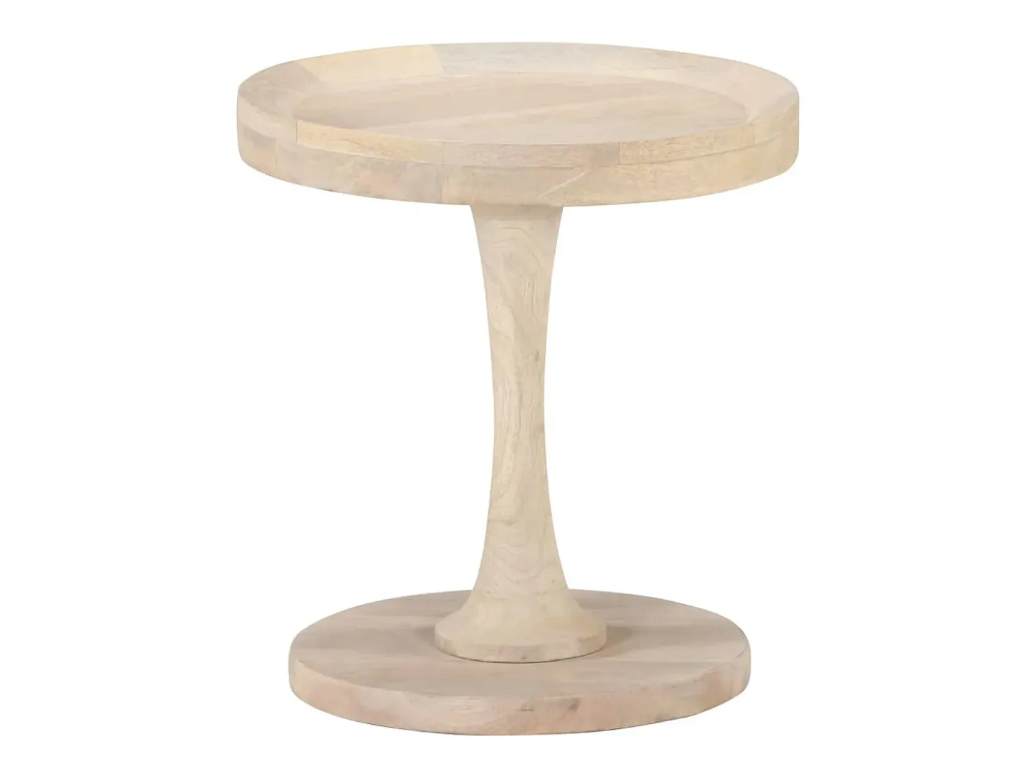 Mesa auxiliar de madera maciza de mango Ø40x45 cm