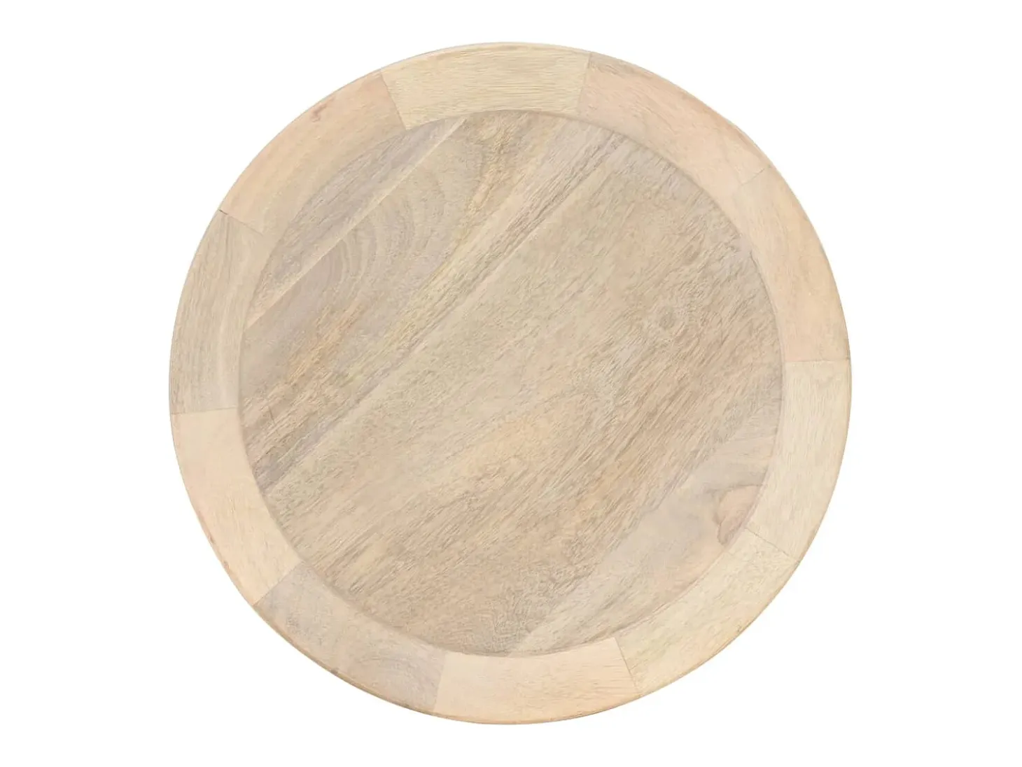 Mesa auxiliar de madera maciza de mango Ø40x45 cm