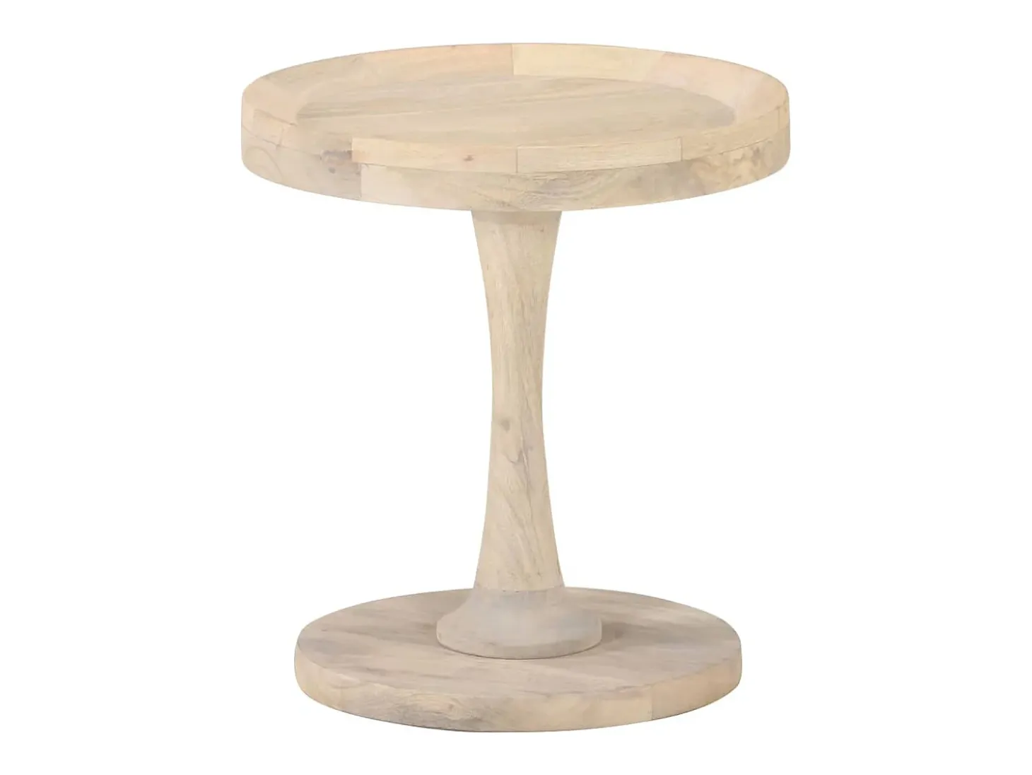 Mesa auxiliar de madera maciza de mango Ø40x45 cm