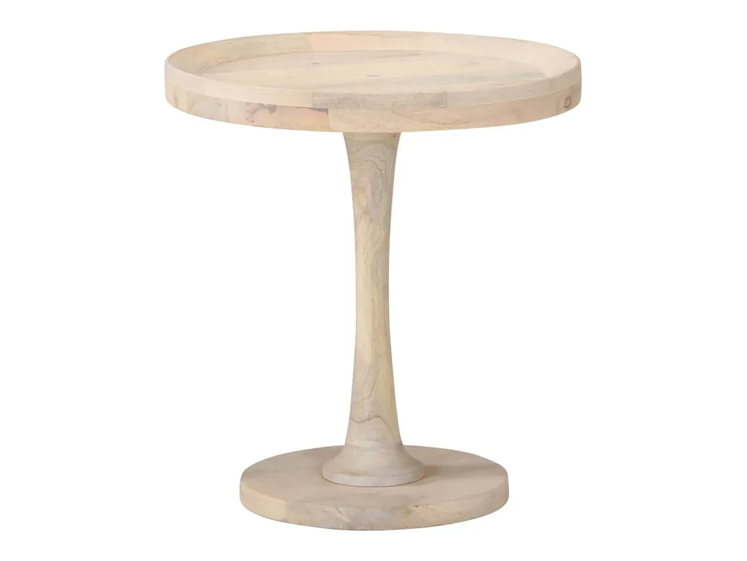 Mesa auxiliar de madera maciza de mango Ø50x55 cm