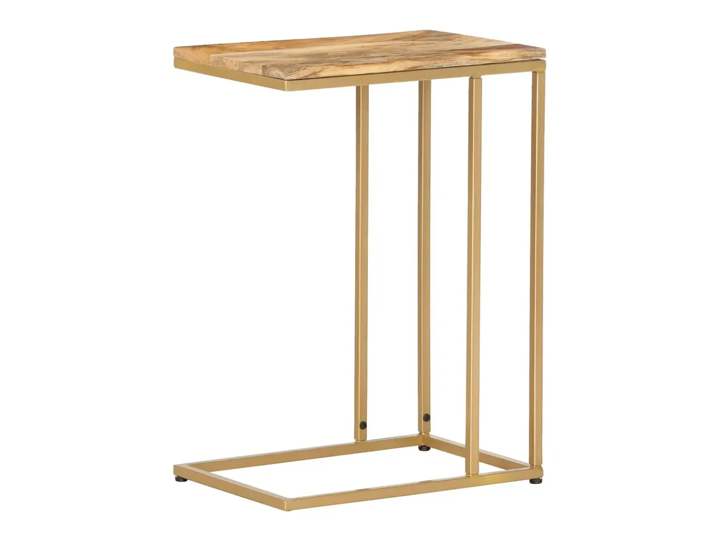 Mesa auxiliar de madera maciza de mango 35x45x65 cm