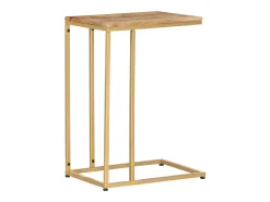 Mesa auxiliar de madera maciza de mango 35x45x65 cm