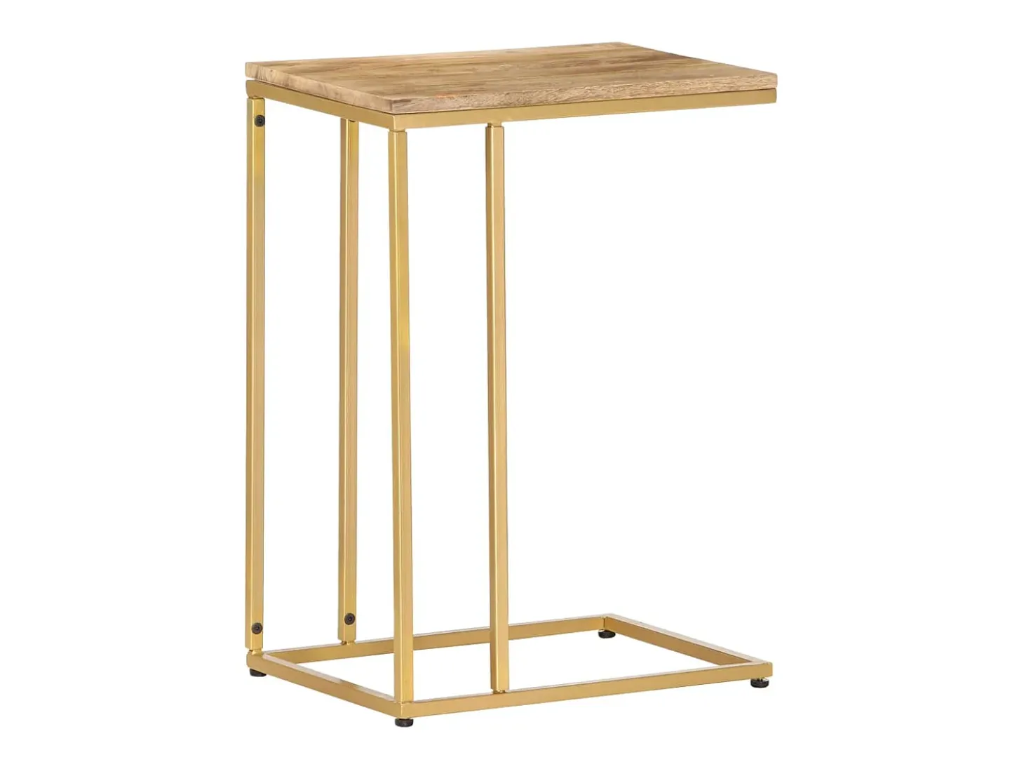 Mesa auxiliar de madera maciza de mango 35x45x65 cm