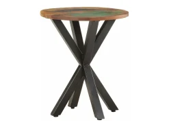 Mesa auxiliar de madera maciza reciclada 48x48x56 cm