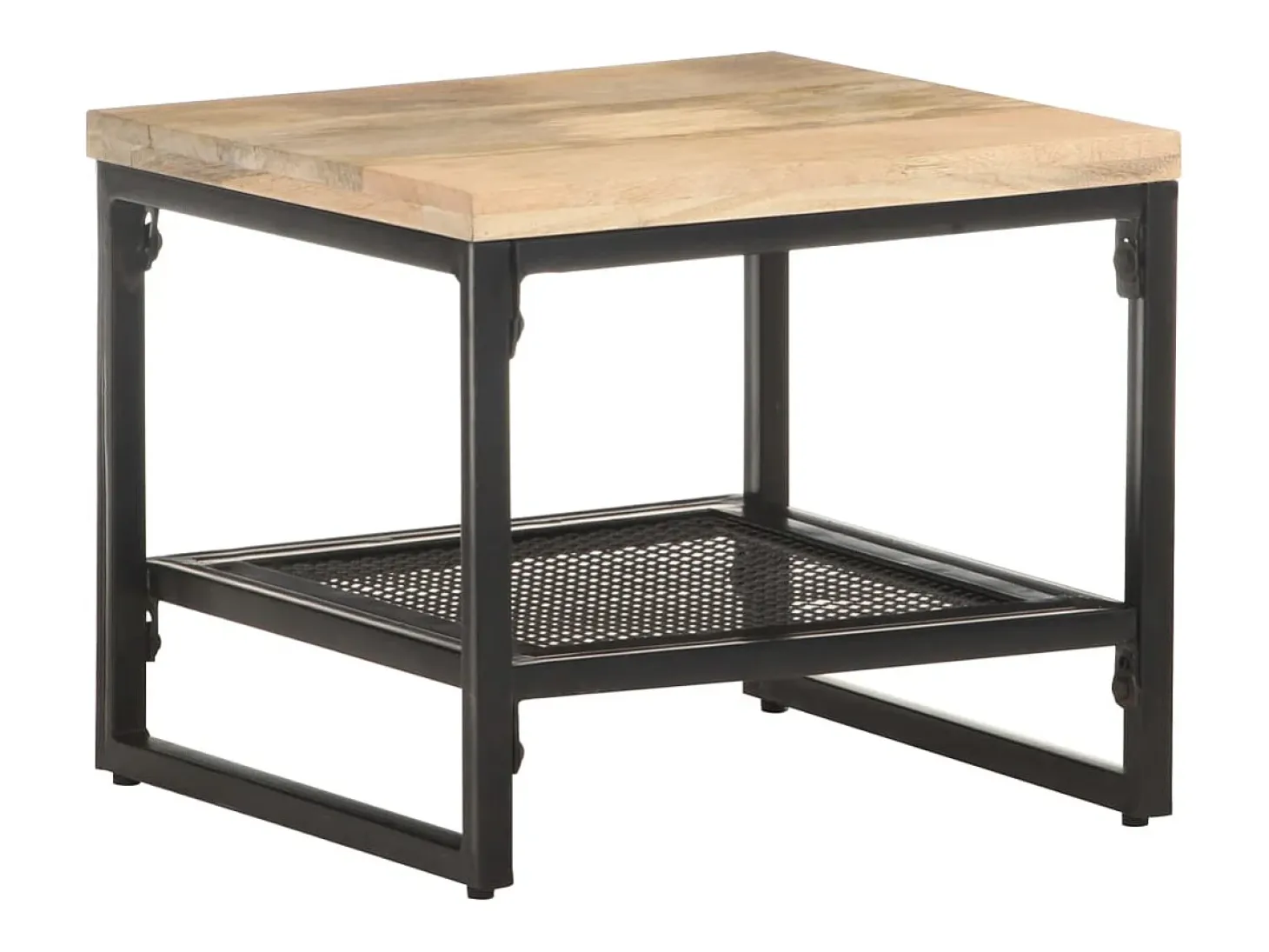 Mesa auxiliar de madera maciza de mango 40x40x35 cm