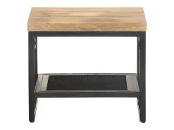 Mesa auxiliar de madera maciza de mango 40x40x35 cm