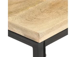 Mesa auxiliar de madera maciza de mango 40x40x35 cm