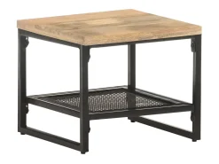 Mesa auxiliar de madera maciza de mango 40x40x35 cm