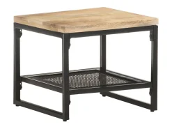 Mesa auxiliar de madera maciza de mango 40x40x35 cm