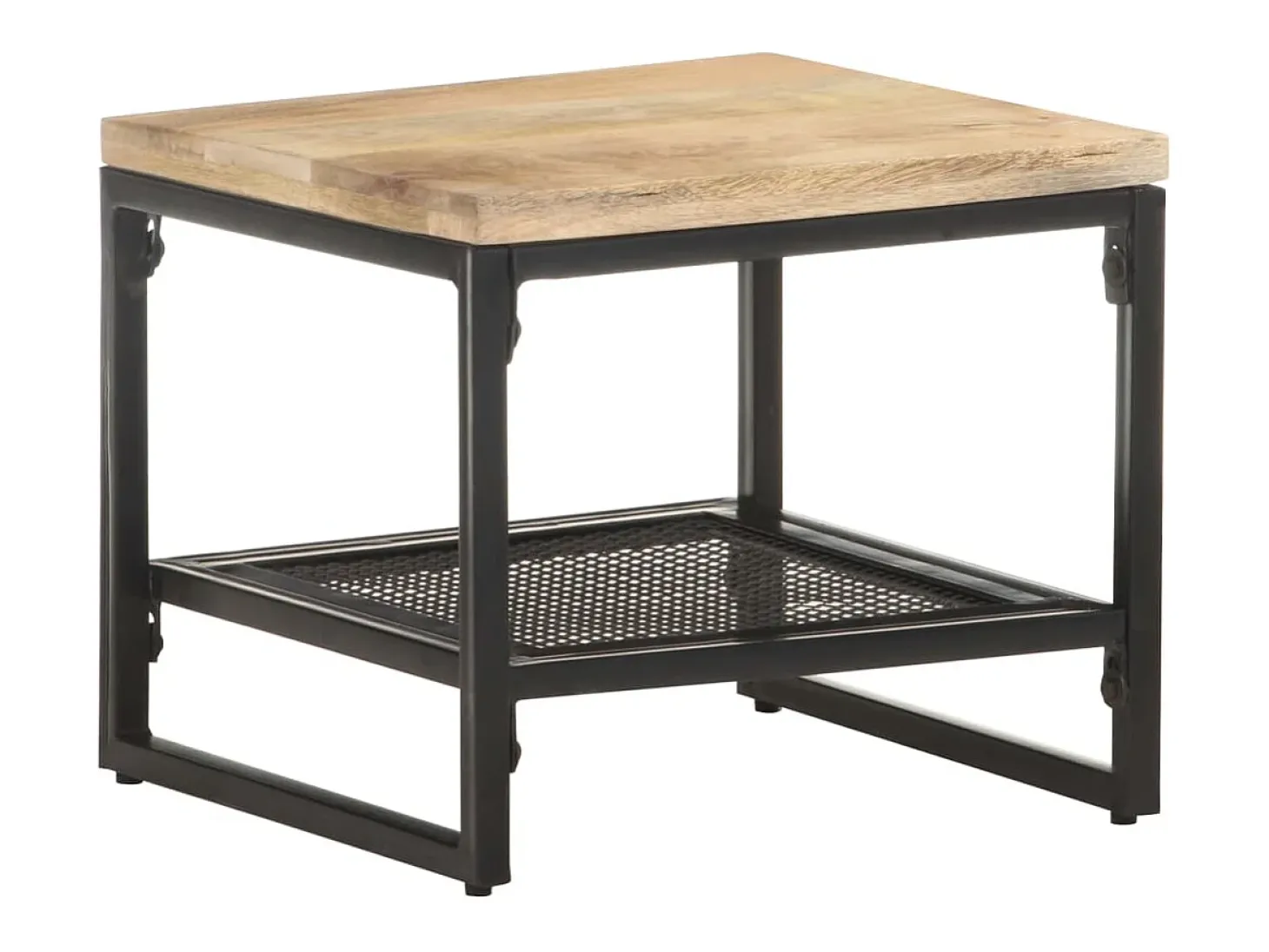 Mesa auxiliar de madera maciza de mango 40x40x35 cm