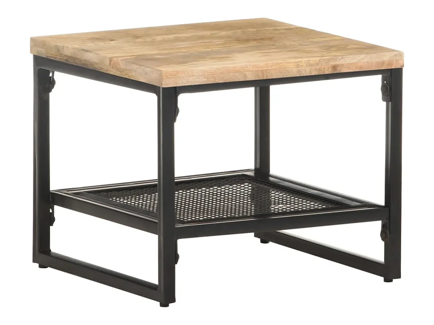 Mesa auxiliar de madera maciza de mango 40x40x35 cm