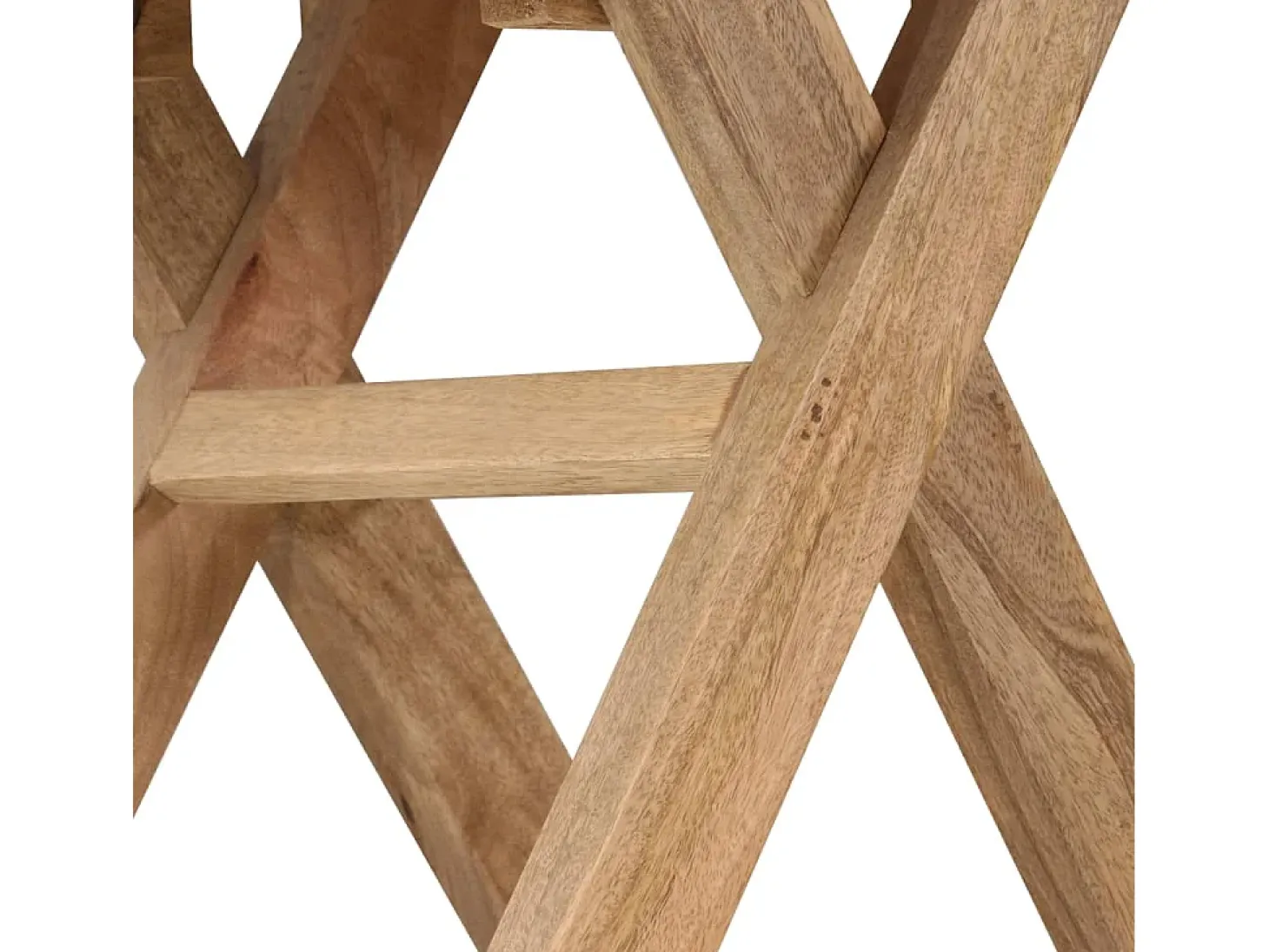 Mesa auxiliar de madera maciza de mango 65x40x76 cm