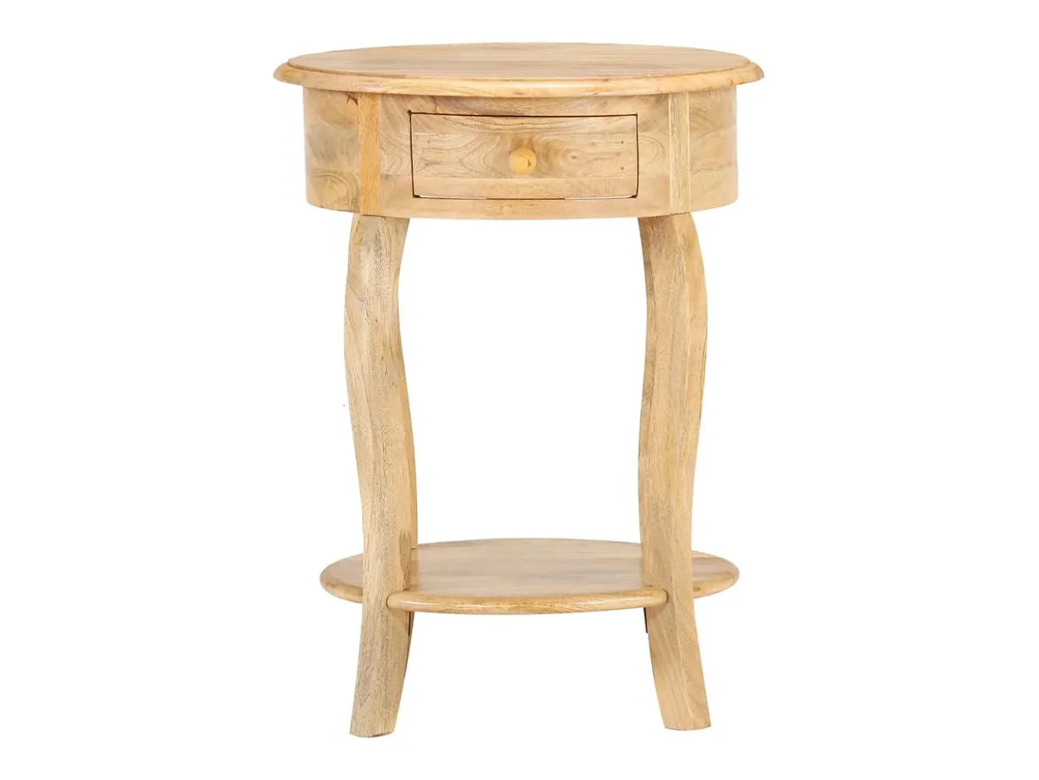 Mesa auxiliar de madera maciza de mango 37x37x61 cm