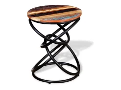 Mesa auxiliar de madera reciclada maciza
