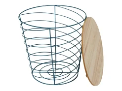 Mesa auxiliar de madera y metal Cyclone