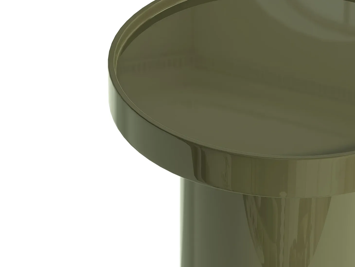 Mesa auxiliar de MDF - Verde caqui lacado - SYBEVA