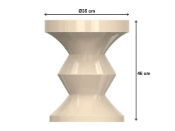Mesa auxiliar de metal - Color: Beige - ZOLIMI