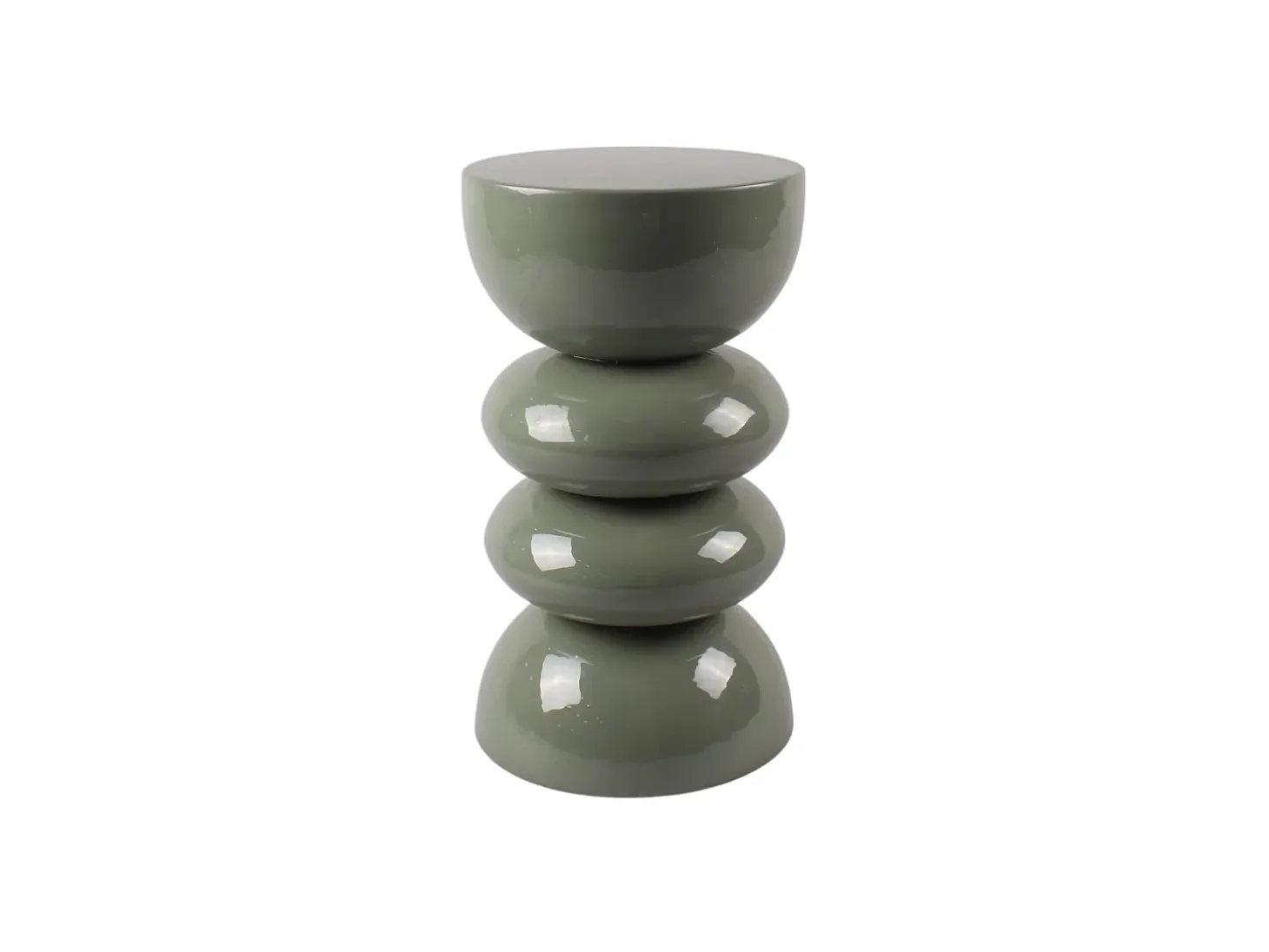 Mesa auxiliar de metal - Caqui brillante - GALENI