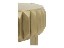 Mesa auxiliar de metal dorado