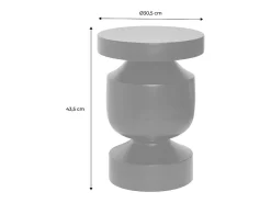 Mesa auxiliar de metal mostaza