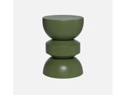 Mesa auxiliar de metal verde