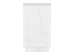 Mesa auxiliar de mármol – blanco – Heron Tall