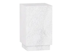 Mesa auxiliar de mármol – blanco – Heron Tall