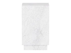 Mesa auxiliar de mármol – blanco – Heron Tall