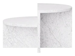 Mesa auxiliar de mármol – blanco – Swan Low