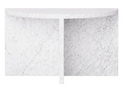 Mesa auxiliar de mármol – blanco – Swan Low