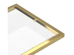 Mesa auxiliar de ordenador vidrio transparente 50x35x65 cm ES918481