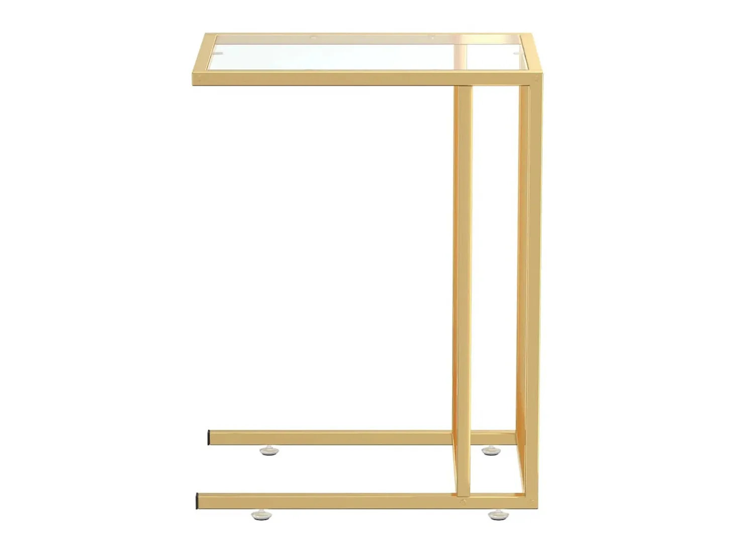 Mesa auxiliar de ordenador vidrio transparente 50x35x65 cm ES918481