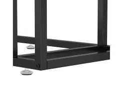 Mesa auxiliar de ordenador vidrio transparente 50x35x65 cm