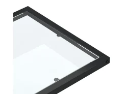 Mesa auxiliar de ordenador vidrio transparente 50x35x65 cm