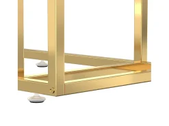 Mesa auxiliar de ordenador vidrio transparente 50x35x65 cm