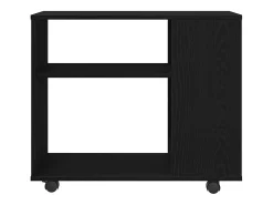 Mesa auxiliar de roble negro, 70 x 35 x 60 cm, madera de ingeniería
