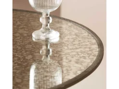 Mesa auxiliar de roble y vidrio L60 cm - MAFRA