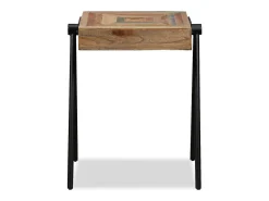 Mesa auxiliar de teca maciza reciclada