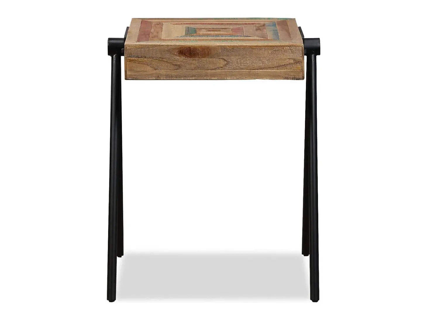 Mesa auxiliar de teca maciza reciclada