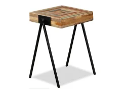 Mesa auxiliar de teca maciza reciclada